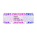 Search for purple damask return address labels Shower