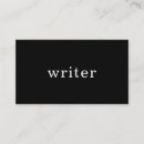 Search for writer business cards Black