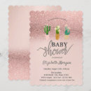 Search for succulent plants baby shower invitations Watercolor