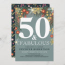 Search for fifty and fabulous birthday invitations Flowers