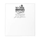 Search for real estate notepads Black and white