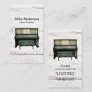 Search for piano teacher business cards Watercolor
