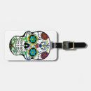 Search for skull luggage tags Floral sugar skull