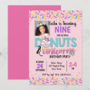 Search for unicorn doughnut birthday invitations Girl