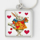 Search for white rabbit key rings Alice in wonderland