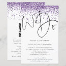 Search for purple glitter wedding invitations Qr code