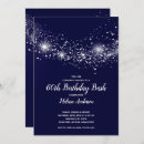 Search for simple 60th birthday invitations Navy blue