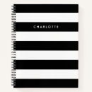 Search for black and white stripes notebooks Trendy