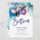 Search for abstract sweet 16 invitations Watercolor