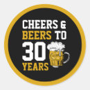 Search for 30 birthday stickers Cheers and beers