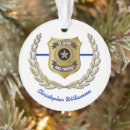 Search for police badge christmas tree decorations Retirement