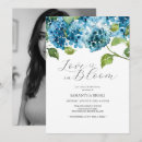 Search for blue hydrangea bridal shower invitations Botanical