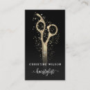 Search for hair stylist business cards Black