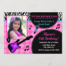 Search for pop star birthday invitations Girl