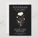 Search for black and gold retirement invitations Retiring