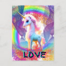 Search for love unicorn postcards Cute