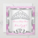 Search for princess baby girl shower invitations Silver
