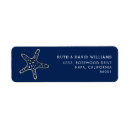 Search for starfish return address labels Under the sea