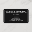 Search for hair stylist business cards Black