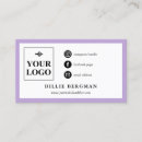 Search for black and purple business cards Social media