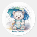 Search for blue umbrella stickers Boy baby shower