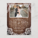 Search for wood and lace invitations Rustic script