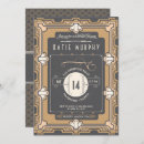 Search for great gatsby bridal shower invitations Black and gold