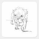 Search for cute pet square stickers French bulldog