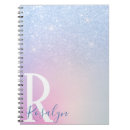 Search for name pink and purple glitter notebooks Pretty