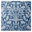 Search for blue floral pattern tiles William morris