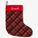Search for red and black plaid christmas stockings Scottish