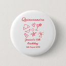 Search for 15th birthday badges Quinceanera