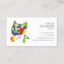 Search for cat sitter business cards Colourful