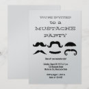 Search for funny moustache invitations Party