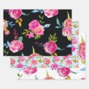 Search for pretty wrapping paper Pink roses