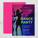 Search for dance sweet 16 invitations Neon