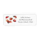 Search for red ladybug return address labels Watercolor