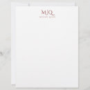 Search for red letterhead Monogrammed