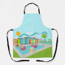 Search for pink flamingos aprons Retro