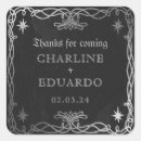 Search for silver square wedding stickers Fantasy