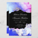 Search for black purple elegant wedding invitations Unique