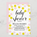 Search for pink polka dot baby shower invitations Modern