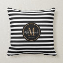 Search for black and white stripes cushions Monogrammed