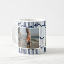Search for navy blue and white mugs Typography