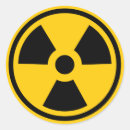 Search for radioactive warning stickers Danger