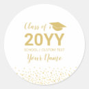 Search for graduation party favor stickers Gold