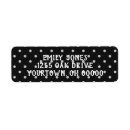 Search for black polka dot return address labels Modern