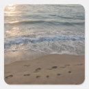 Search for footprints in the sand stickers Ocean