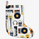 Search for musical instrument christmas stockings Illustration