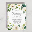 Search for white flowers christening invitations Baby